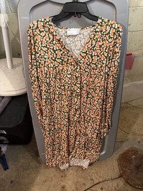 arula green dress Rent ASOS DESIGN Long Sleeve Maxi Dress With Low Rise Skirt In Leopard Print main image 1